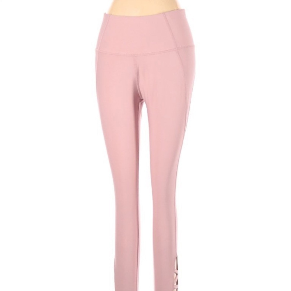 Apana size medium light pink lattice leggings